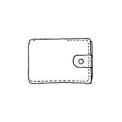 Simple line sketch of a wallet  