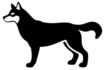 Blue Siberian Husky Dog Silhouette animal