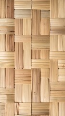 Fototapeta premium Closeup of Interwoven Wicker Texture with a Brown and Beige Natural Pattern