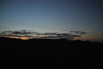 sunset in the mountains