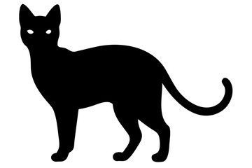 Blue Siamese Cat Silhouette animal feline