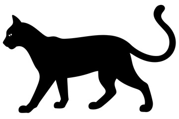 Bengal Cat Silhouette with Blue Spots feline animal