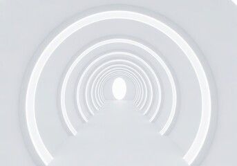 Obraz premium Abstract white archway corridor