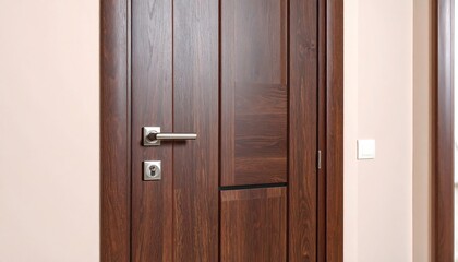 Obraz premium Close-up of a modern wooden door
