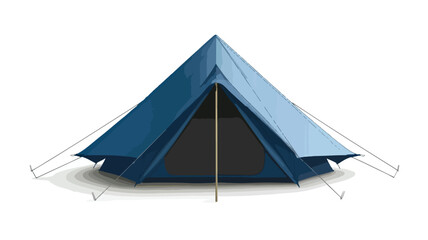 Detailed Tent Vector Illustration on White