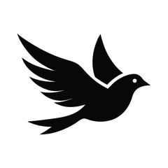 silhouette of dove bird