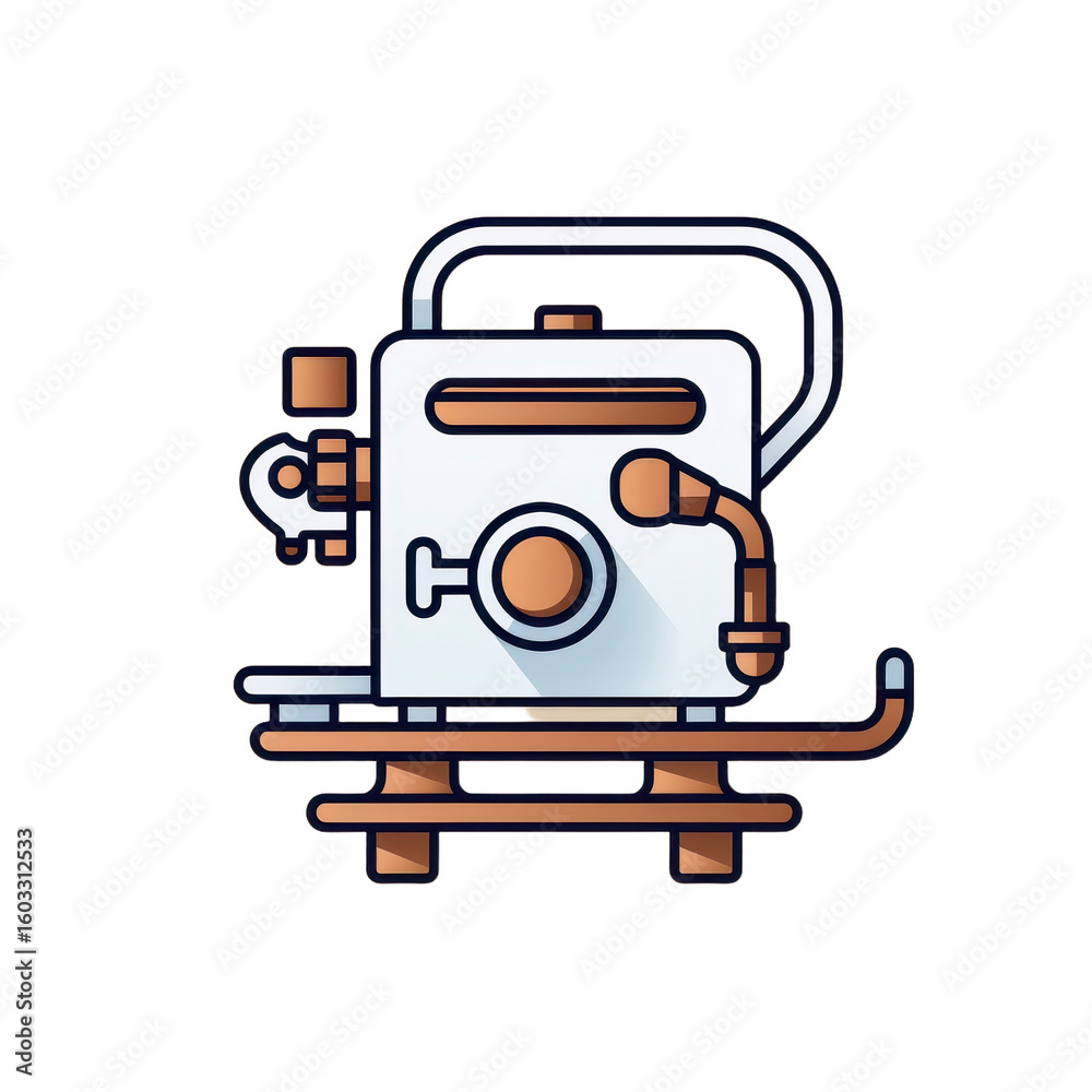Fototapete linear espresso machine icon by marina sloshing isolated on transparent background