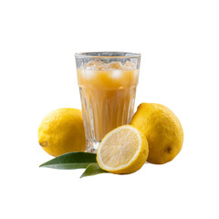 Refreshing Lemonade with Ice and Lemons