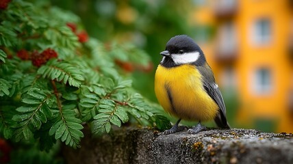 Great tit close up ( Parus major )