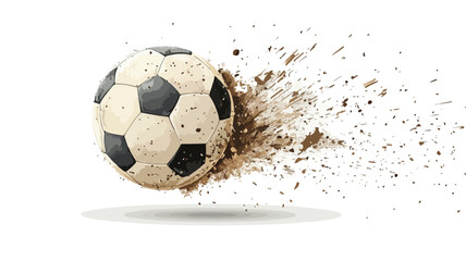 Precision soccer ball kicking technique illustration