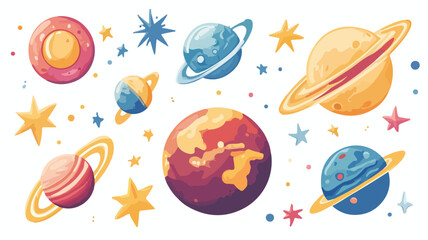 Earth planet flat style icon vector
