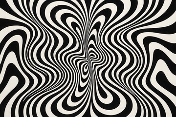 Fototapeta premium Optical Symmetric Illusion Pattern Tile with Abstract Geometric Lines