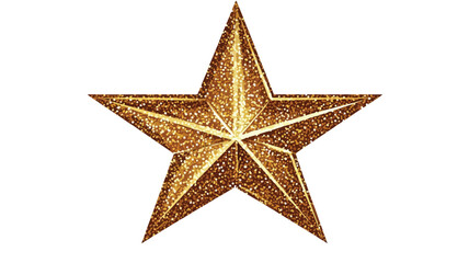 Glittering Star on White Background Photo