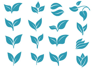 Leaf Shapes Vector Pack – Badges and Icons for Natural, Bio, and Organic Product Design