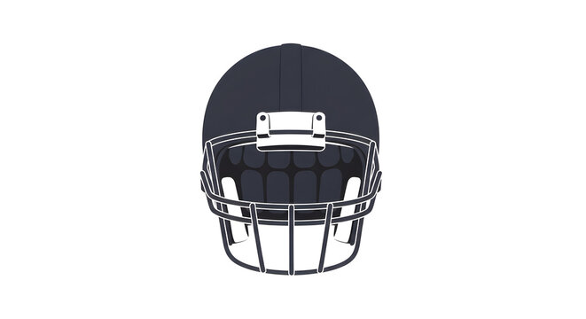 American Football Helmet Isolated on White Background Sports Equipment