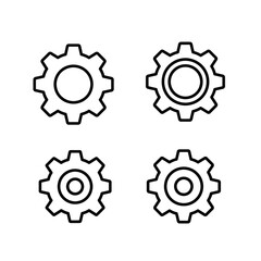 Settings Icon with Gears Configuration Symbol Options Menu and Preferences Sign