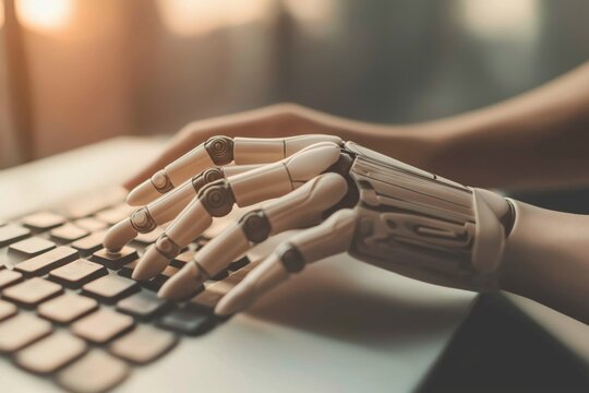 Businessman use artificial intelligence AI technology for enhanced work efficiency data analysis and efficient tools, Unlocking work potential with AI solutions chatbot help solve work problems. 