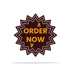 Starburst Order Now Badge Graphic – Dynamic Call-to-Action Design for Ecommerce & Promotions