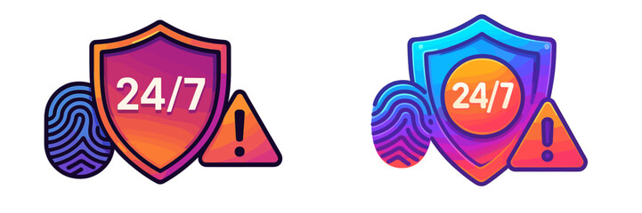 Secure online protection graphic featuring 24/7 monitoring and risk alerts for digital safety measures