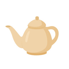 Flat Style Vector Illustration of Teapot