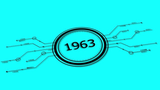 1963 Digital Interface Design Futuristic Tech Concept Abstract Background Graphic Element