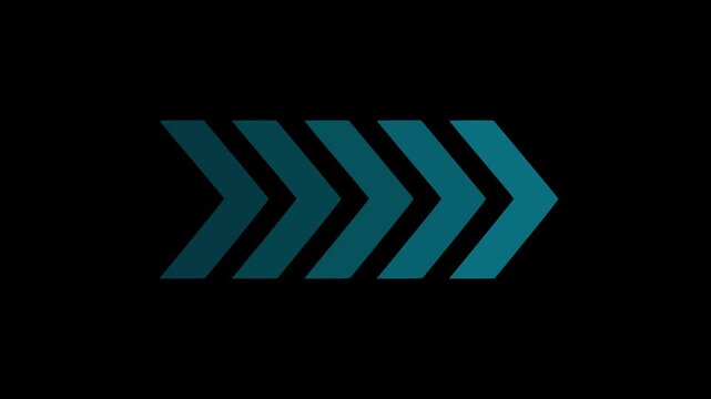 Dynamic Blue Arrows on Black Background Directional Movement Concept Modern Design Visuals for