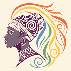 woman with long hair vector illustration eps svg 