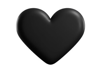 Isolated Black Heart Shape Simple Design