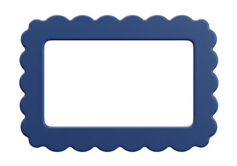 Isolated Decorative Blue Frame Empty Border