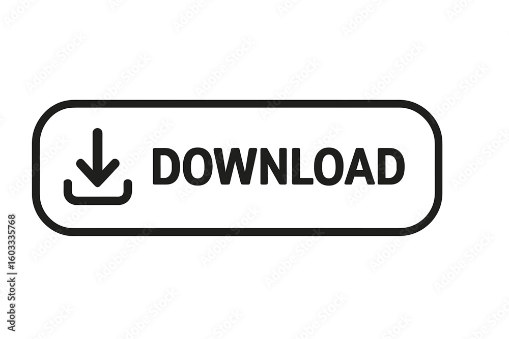 Poster download button icon vector. simple web interface element design. ui ux graphic for website and app.