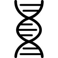 Dna helix outline icon vector