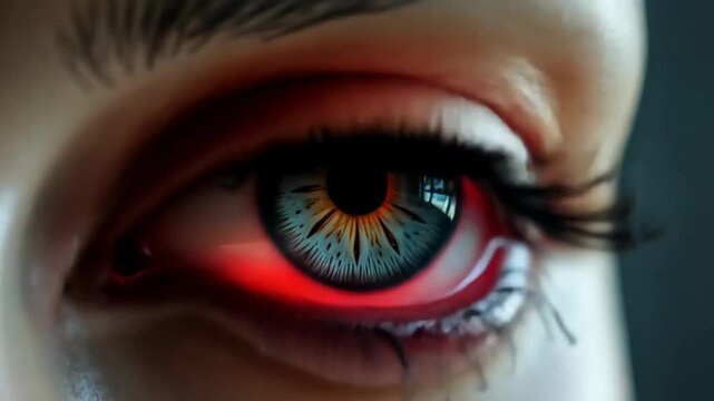 pain eye, vision strain, redness relief. Ocular health. Blood vessels constricting under stress. Eye inflammation reduces visual acuity. Proper lighting enhances eye comfort.