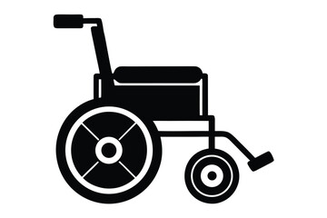 electric wheelchair vector icon illustration