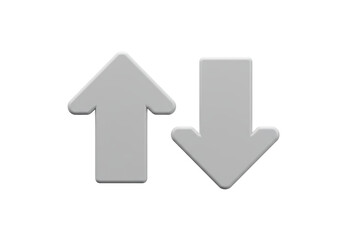 Isolated Gray Up and Down Arrows for Navigation