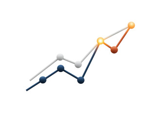 Isolated Line Graph Displaying Market Trend Analytics