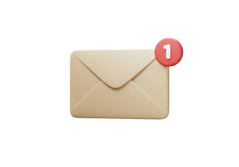 Isolated Email With Notification Representing Received Mail