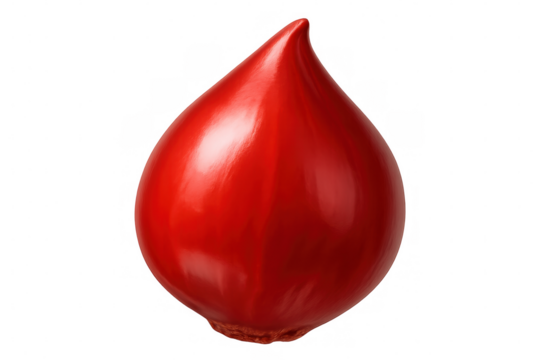Vibrant red tulip bulb, isolated against transparent background, waiting for garden placement - Powered by Adobe