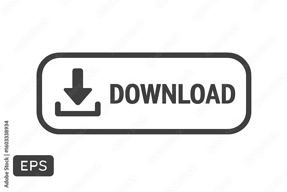 Poster download vector web button concept. ui ux graphic element for website and mobile app design. modern 