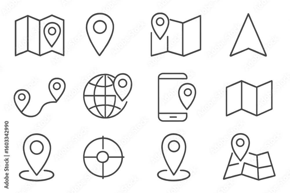 Aufkleber mouse cursor click icon collection. vector pointer arrow, hand click symbol, touch gesture, pixel mo