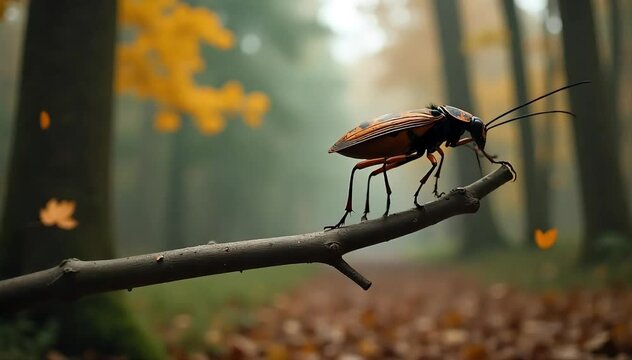 Stick insect jumping in slow motion