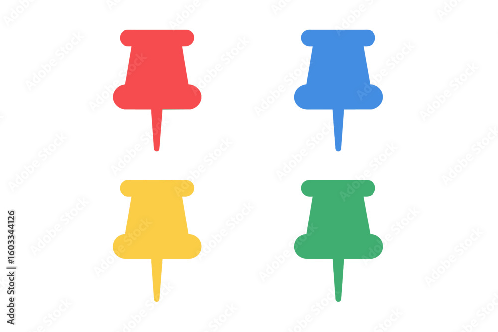 Aufkleber pushpin flat icons set. pointer of location on the map. map pins collection. indicative marker for a