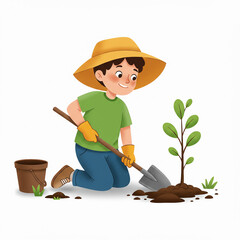 planting trees