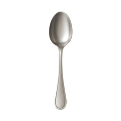 A shiny silver spoon on a black background simple elegant design