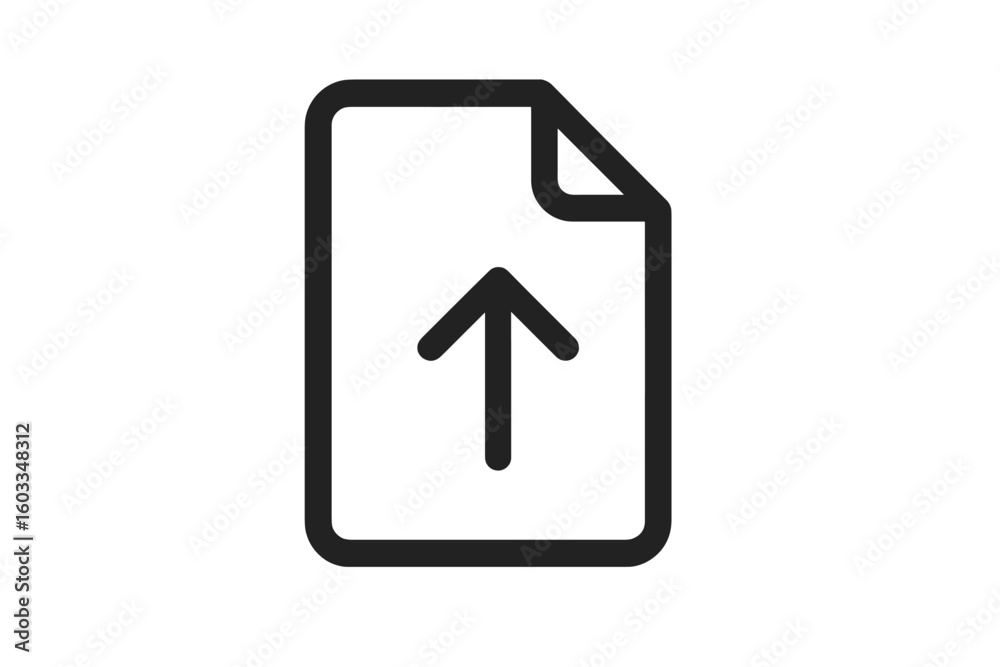 Poster upload document flat icon concept, file uploading and sharing symbol, synchronization and download i