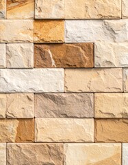 Stone Wall Beige and Brown Tones Seamless Texture Background Pattern