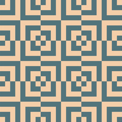 Pattern created from beige and teal squares