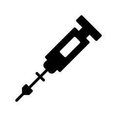 Fototapeta premium set of syringe black glyph icon vector