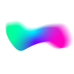 Horizontal Abstract Gradient Shape with Teal, Blue, Purple, and Pink Colors