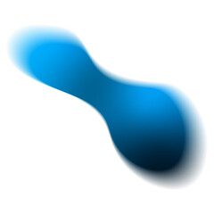 Cool Toned Abstract Gradient Shape in Blue with Soft Shadows