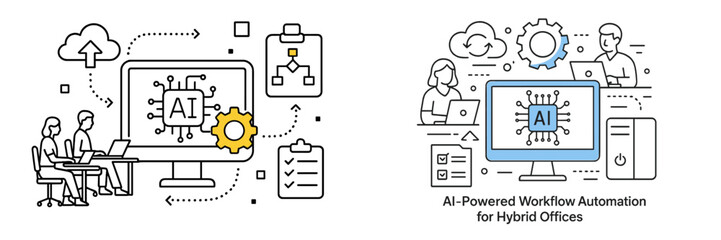 AI technology enhances workflow automation in hybrid office environments